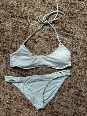 Roxy Light Mint Sage Green Halter Bikini Set